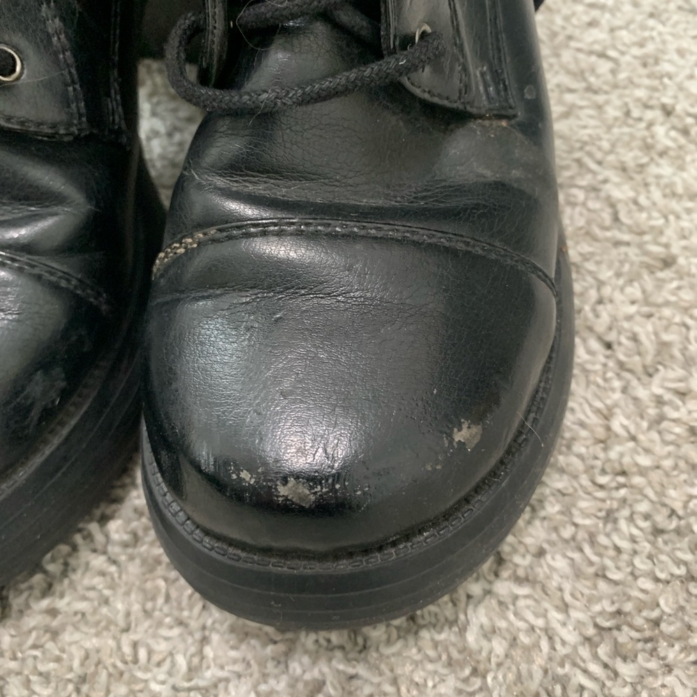 Y2K No Boundaries Black Embroidered Moto Grunge Boots Size 7.5 - Picture 5 of 10